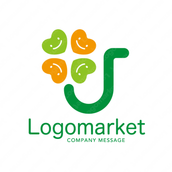 Jと四つ葉と笑顔のロゴ