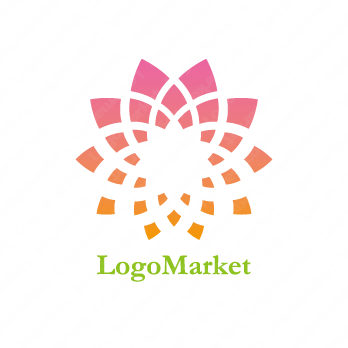 フラワーとナチュラルと花のロゴ