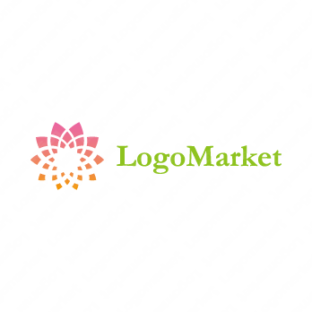 フラワーとナチュラルと花のロゴ