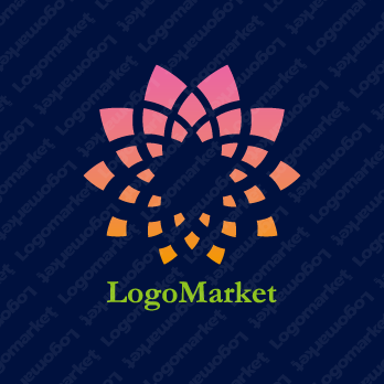 フラワーとナチュラルと花のロゴ