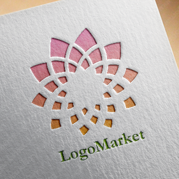 フラワーとナチュラルと花のロゴ