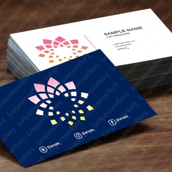 フラワーとナチュラルと花のロゴ