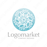 エンブレムとヒーリングとナチュラルのロゴ