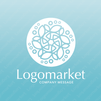 エンブレムとヒーリングとナチュラルのロゴ