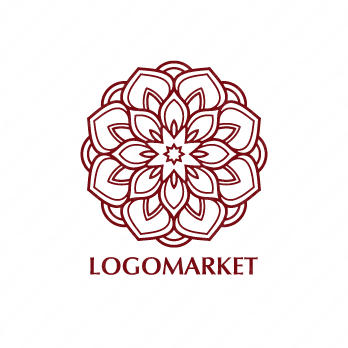 睡蓮と蓮華とフラワーのロゴ