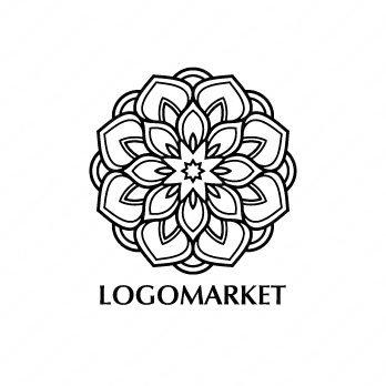 睡蓮と蓮華とフラワーのロゴ