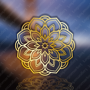 睡蓮と蓮華とフラワーのロゴ