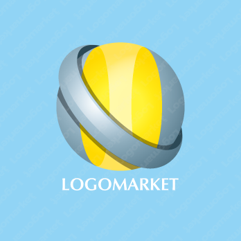 Nと球と光のロゴ