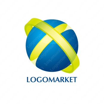 輪とXと球のロゴ