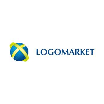 輪とXと球のロゴ