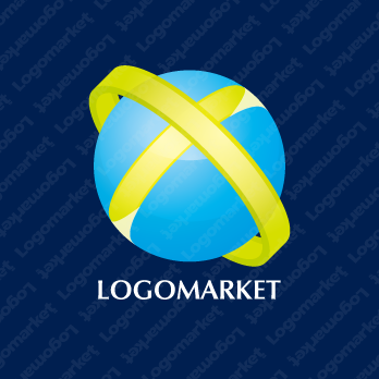 輪とXと球のロゴ