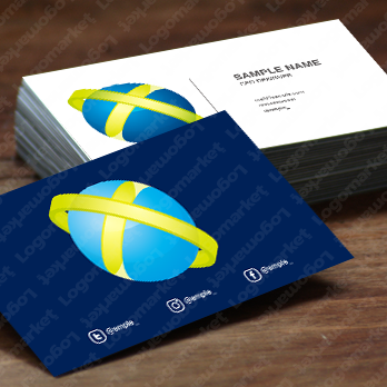 輪とXと球のロゴ