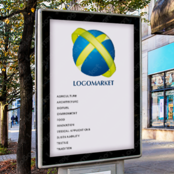 輪とXと球のロゴ