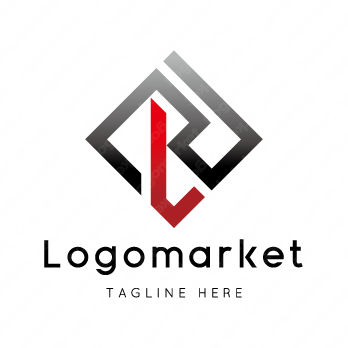 Rとrと菱形のロゴ