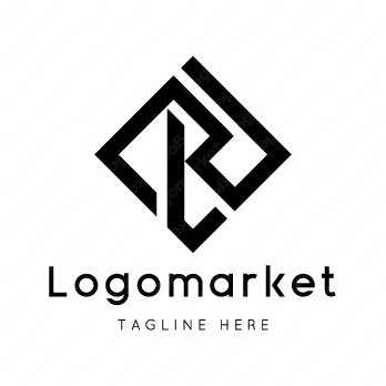 Rとrと菱形のロゴ