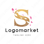 Sと桜と花のロゴ