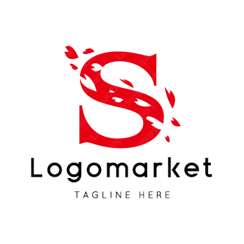 Sと桜と花のロゴ