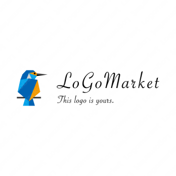 鳥とカワセミと幸せのロゴ