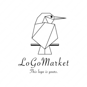 鳥とカワセミと幸せのロゴ