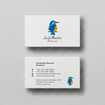 鳥とカワセミと幸せのロゴ