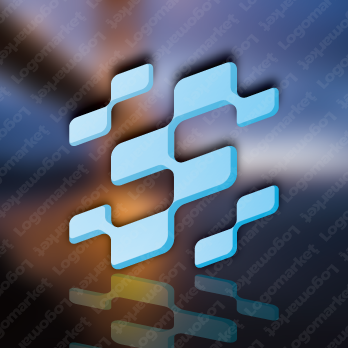 Sとスクエアと上昇のロゴ