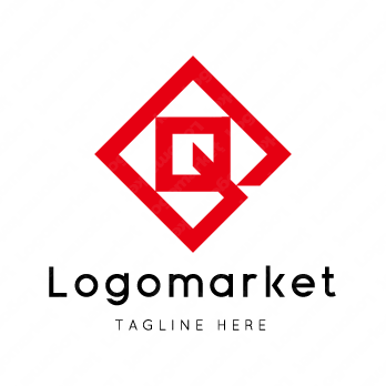 Qとqと菱形のロゴ