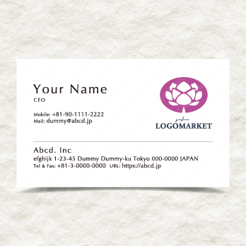 ハスと蓮の花とミニマルのロゴ