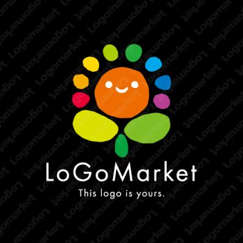 太陽と元気と笑顔のロゴ