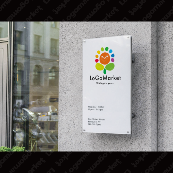 太陽と元気と笑顔のロゴ