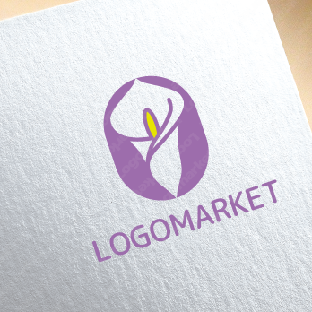 カラーと厳粛と葬儀のロゴ