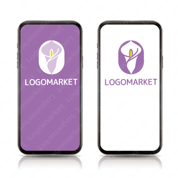 カラーと厳粛と葬儀のロゴ