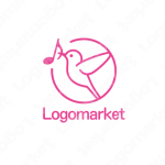 鳥と音符と音楽のロゴ