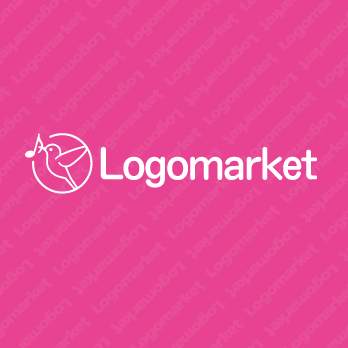 鳥と音符と音楽のロゴ