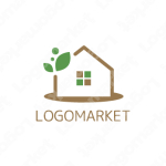 家と木と自然のロゴ