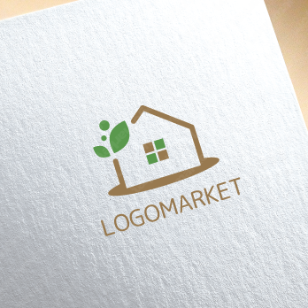 家と木と自然のロゴ
