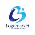 Bと飛翔とブルーのロゴ