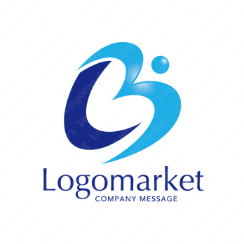 Bと飛翔とブルーのロゴ