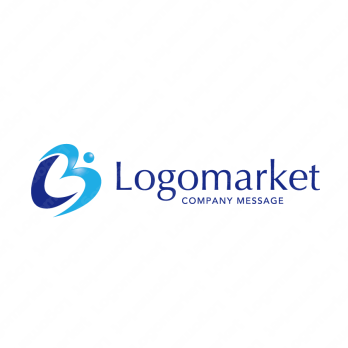 Bと飛翔とブルーのロゴ