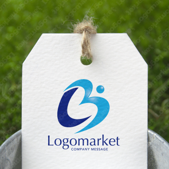 Bと飛翔とブルーのロゴ