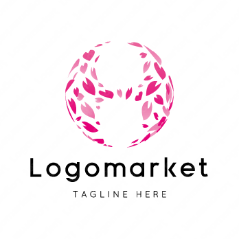 Hとhと桜のロゴ