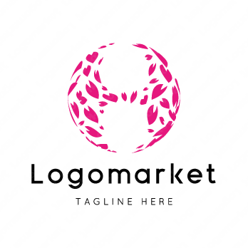 Hとhと桜のロゴ