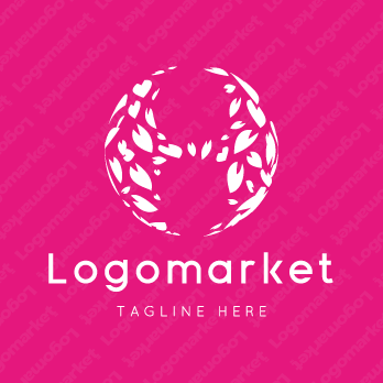 Hとhと桜のロゴ