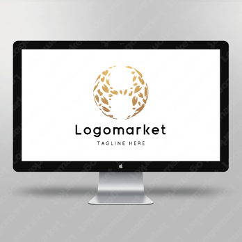 Hとhと桜のロゴ