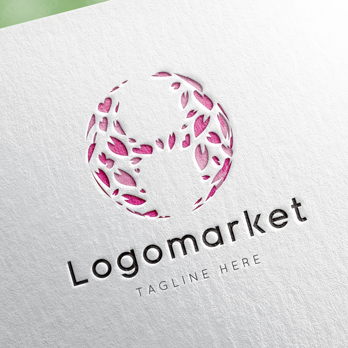 Hとhと桜のロゴ