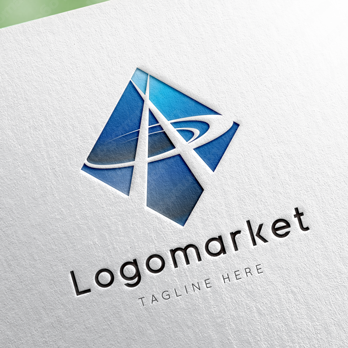 Aとaと菱形のロゴ