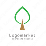 木とナチュラルと自然のロゴ