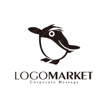 イワトビペンギンとかわいいと好奇心のロゴ