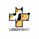 ペットと獣医と動物病院のロゴ