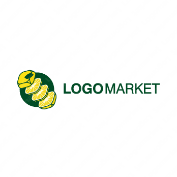 レモンとスライスとキューブのロゴ