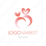 ハートと人と安心のロゴ